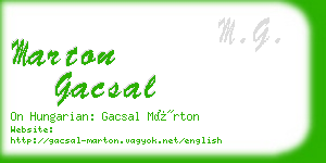 marton gacsal business card
